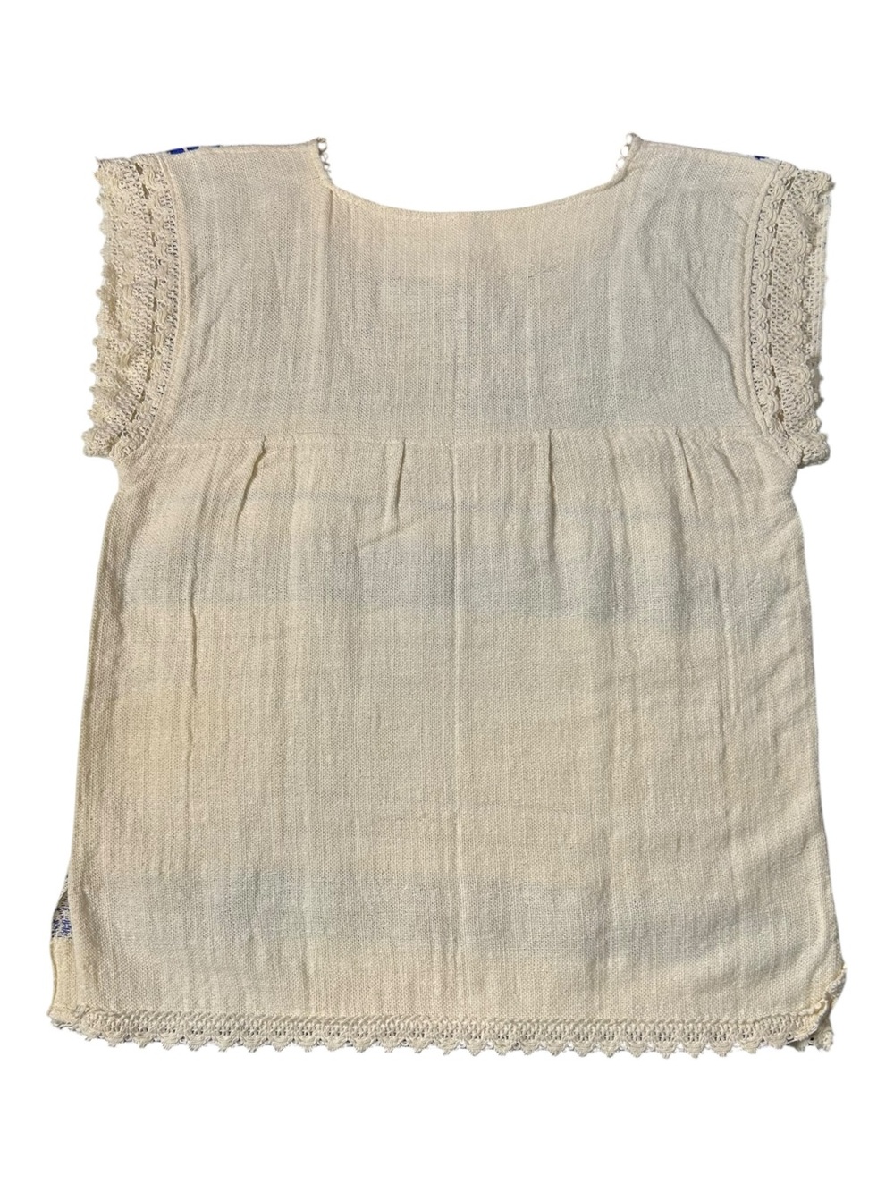 Vintage Handmade Oaxaca Embroidered Bird Huipil Boho Cotton Top - Picture 10 of 15
